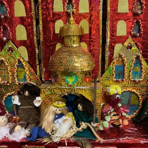 Szopka Krakowska wykonana przez klasę 3a 2023/24